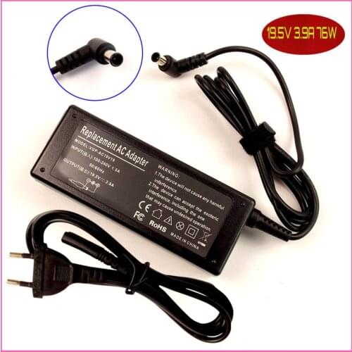 For Sony VAIO PCG-NV VGN-FJ VGN-FS VGN-FZ VGN-CR 19.5V 3.9A Laptop Ac Adapter Charger POWER SUPPLY Cord