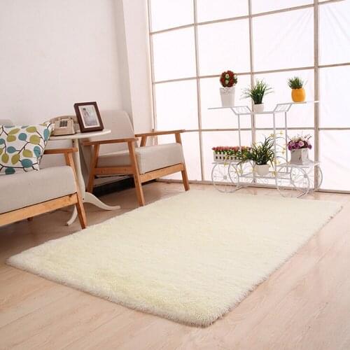 50x80cm Mini Home Floor Rugs Anti-Skid Shaggy Area Rug Dining Room Home Bedroom Carpet Floor Mat Non-slip Mat Den/Living Room#W