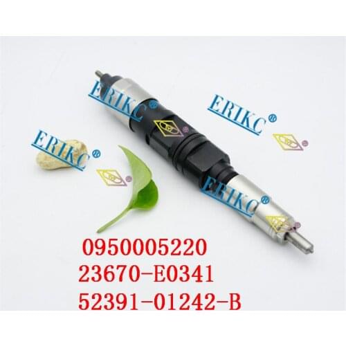 ERIKC 5220 5221 Common Rail Fuel Injector Manufacture 0950005220 23670-E0341 52391-01242-B for Denso FIAT Ducato HINO E13C