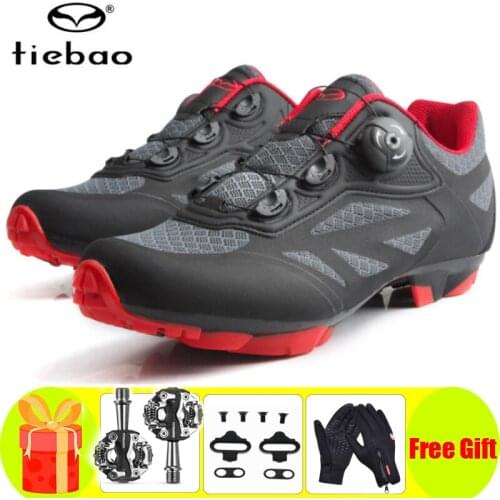 Tiebao Cycling Shoes Sapatilha Ciclismo Mtb Men Sneakers Women Breathable Self-locking SPD Pedals Cleat Mountain Bike Shoes