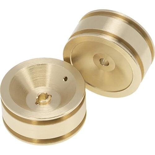 The Brass Wheel Hub Counterweight Wheel for 1/24 Axial SCX24 90081 Model Car