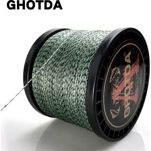 GHOTDA 100M 300M 500M 1000M Fishing Line 8 Strands Braided Camouflage Fishing Line for Fishing