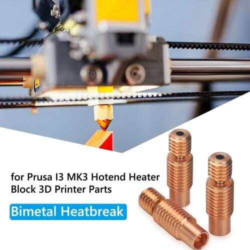 Bi-Metal Heatbreak Copper-Plated Titanium M7 for E3D V6 Prusa I3 MK3 Hotend Heater Block Throat 3D Printer Parts