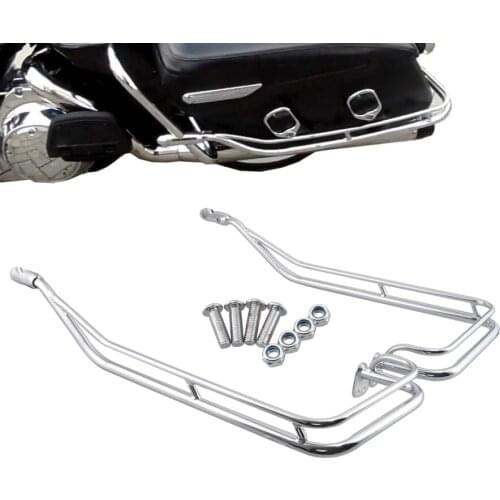 Motorcycle Chrome Twin Rail Saddlebag Guard For Harley Touring 09-13 Road Glide Road King FLHR FLHT FLHTK FLTR FLTRU