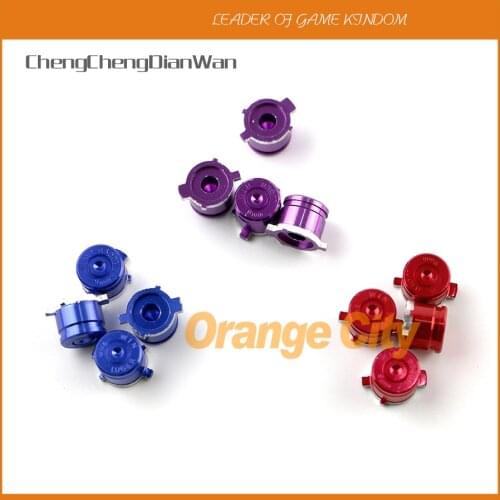 4 in 1 set Aluminum Metal Bullet Buttons Thumb Stick Caps Replacement for Playstation Dualshock 3 4 PS3 PS4 Gamepad Controller