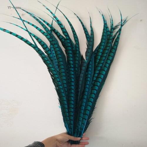 10pcs Lake Blue natural Lady Amherst Pheasant Feathers 65-75cm/26-30inch Wedding Accessories Stage performance diy Carnival diy
