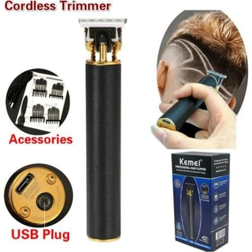 Rechargeable electric hair clipper km-1971 ABS hair salon special barber oil head carving electric push shear 1 Set