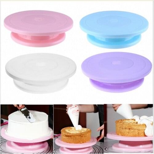 Plastic Cake Turntable Rotating Anti-skid Cake Stand Decorating Tools Cake Rotary Table Kitchen DIY Pan Baking Tools Utensil