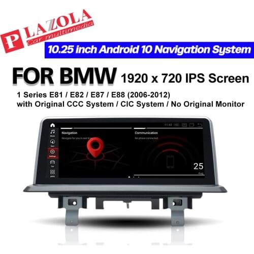 PLAZOLA Android 10.0 Car Multimedia Navi GPS Player For BMW 1 Series E81 E82 E87 E88 2006-2012 CCC CIC or NO Monitor CarPlay