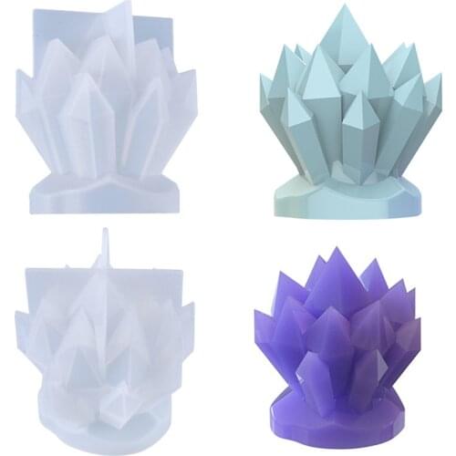 DIY crystal epoxy mold crystal cluster decoration mold candle table jewelry silicone mold