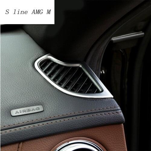 Car styling Chrome Sticker Dashboard Air Conditioning Outlet Cover Trim For Mercedes Benz S Class W222 Interior Auto Accessories