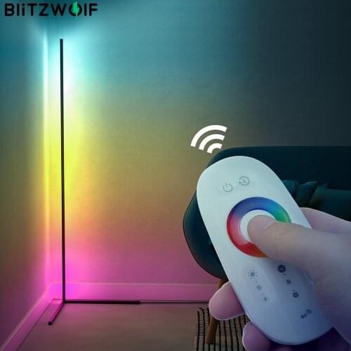 BlitzWolf BW-FLT1 Corner Floor Lamp with RGB Colorful Lighting Effect 68 Dynamic Light Modes RF Smart Remote Control Designed