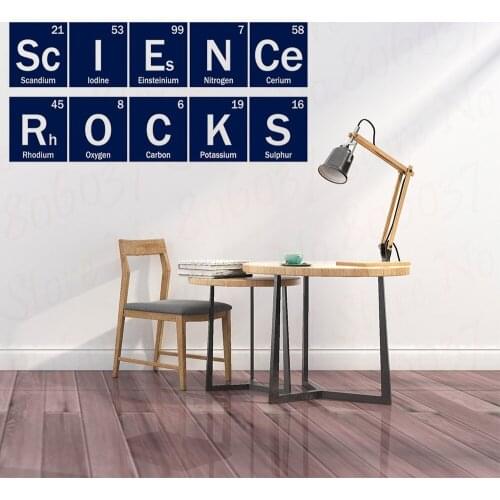 Kids Study Room Decoration Wall Sticker Science Rocks Periodic Wall Sticker Classroom School Chemistry Dorm Home Decor PW655