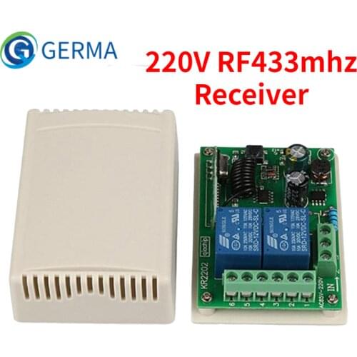 GERMA 433Mhz Universal Wireless Remote Control Switch AC 250V 110V 220V 2CH Relay Receiver