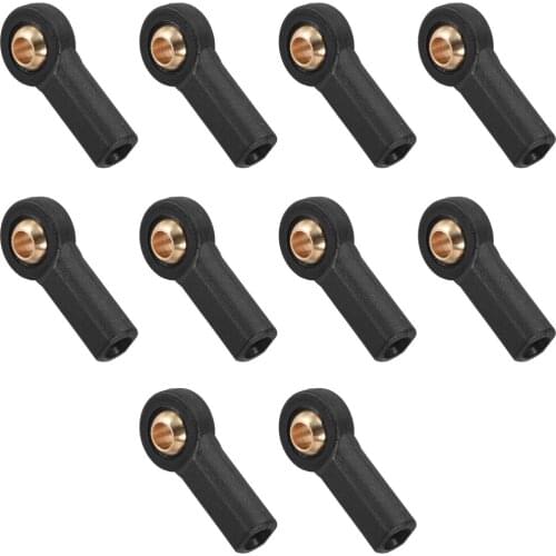 Uxcell 10 Pcs M3 3.0xL20mm Lever Steering Linkage Tie Rod End Ball Head End without Screws and Nut for RC Robot