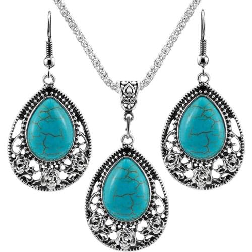 Wome 3Pcs/Set Vintage Faux Turtle Drop Leaf Pendant Earrings Jewelry Gift
