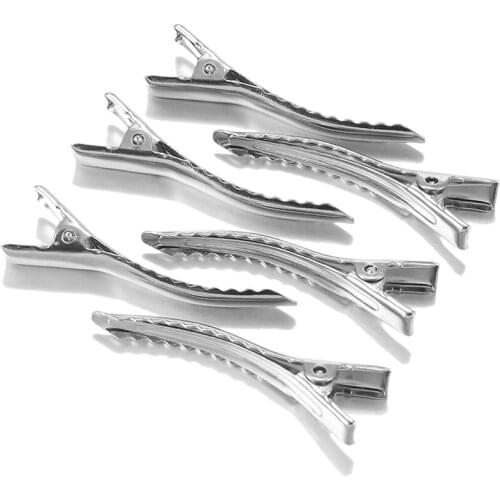 20pcs/lot 44mm Duckbill Hairpin Alligator Clips With Teeth Blank Setting For DIY Hair Clips Jewelry Making Base Accessories