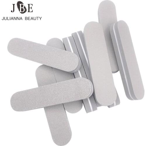 100pcs/set Grey Small Sponge Nail File Tips Professional Nail Files Sanding Nail Buffer Salon Glitter manicure procedures Tools