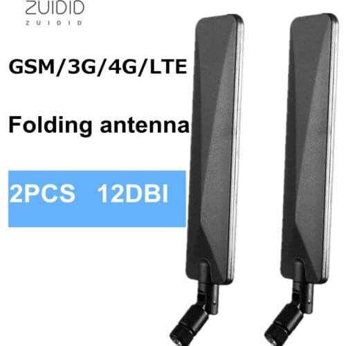 2PCS SMA Inner Needle Folding Wifi Antenna 3G/4G/LTE 12DBI High Gain Flat Oar Omnidirectional Glue Stick Router Signal Booster