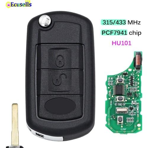 3 Button Flip Folding Remote Key fob For Land Rover LR3 for Range Rover Sport With ID46 CHIP 315mhz 433mhz HU101 uncut blade