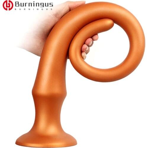 60cm Super Long Dick Anal Plug Prostate Massager Snake Dildo Anus Masturbator Dilator Sex Toys for Man Woman Butt Plug
