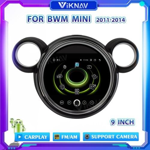 Android 64G Car Radio Audio Player Multimedia GPS for BMW Mini Light ring vision 2011-2014 Wireless Carplay GPS Navigation