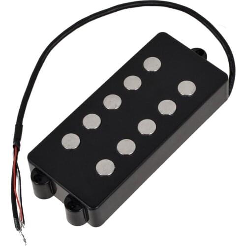 1 Pcs Black 5 String Open Type Bass Guitar Pickup Humbucker For Music Man Bass Coil Tap with 4 corewire