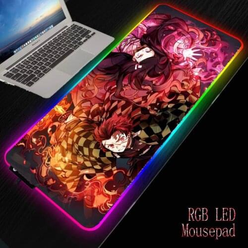 MRGBEST Anime Demon Slayer Kimetsu Large Gaming Mouse Pad Mouse Mat for Laptop Computer Keyboard Pad Desk Pad for Mousepad