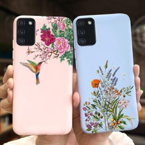 For Samsung Galaxy A02S Case Silicone Soft TPU Back Cover For Samsung A02 A 02S Phone Case Galaxy M02S F02S Cases Flower Pattern