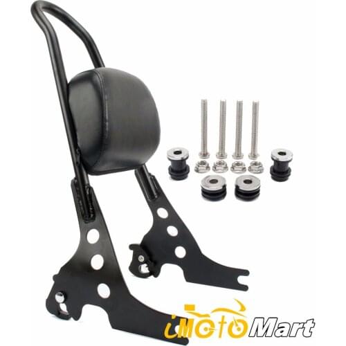 Motorcycle Cafe Racer Black Detachable Sissy Bar Passenger Backrest For Harley Sportster XL 883 1200 2004-2016 2015 2014 2013