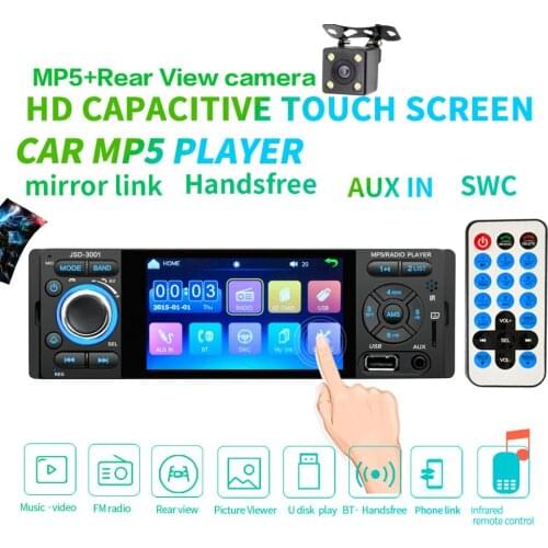 ForCar Radio 1din jsd-3001 autoradio 4 inch Touch Screen Audio Mirror Link Stereo Bluetooth Rear View Camera usb aux Player