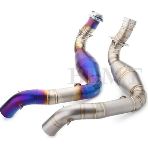 G310GS G310R Motorcycle Exhaust Headers Link Pipe 51mm Muffler Escape Elbow Connection Down Tube Slup-on for BMW G310GS 310R