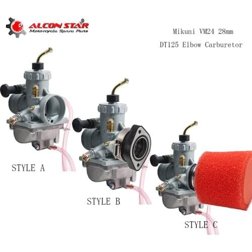 Alconstar Carburettor For Yamaha DT125 VM24 Carburetor Air Inlet 35mm With Air Filter Straight Tube Sponge Carburetor Interface