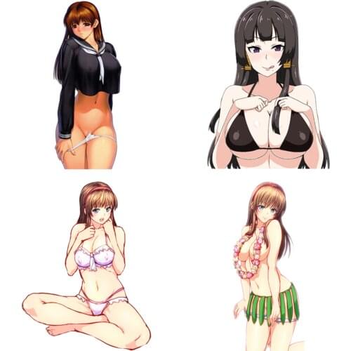 Fine Car Stickers Sexy Student Girl Dead or Alive Kasumi Cartoon Window Car Sticker Anime JDM Vinyl Decal Scratch-proof Graphic