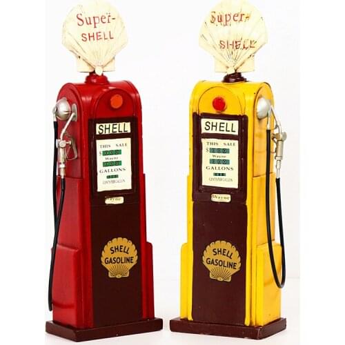 American country iron tanker model industrial Texaco Corp petrol pump equipment nostalgic wind Bar Cafe Restaurant Decor