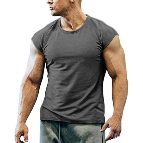 Mens Gyms Casual Tanks Tops Bodybuilding Fitness Muscle Sleeveless Singlet Top Vest Tanks mans clothes Dropshipping