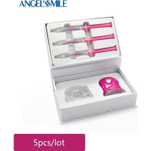Angelsmile Teeth Whitening Kit Oral Hygiene Tooth Bleach Syringe 35% Carbamide Peroxide Tooth Whitener Kit 5pcs Dropshipping