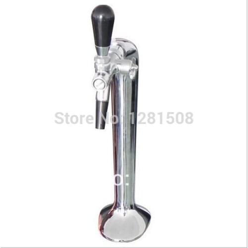 New ! Chrome Plated Brass Single Faucet Snake beer tower with one brass beer tap, for European Flow Control Type Tap