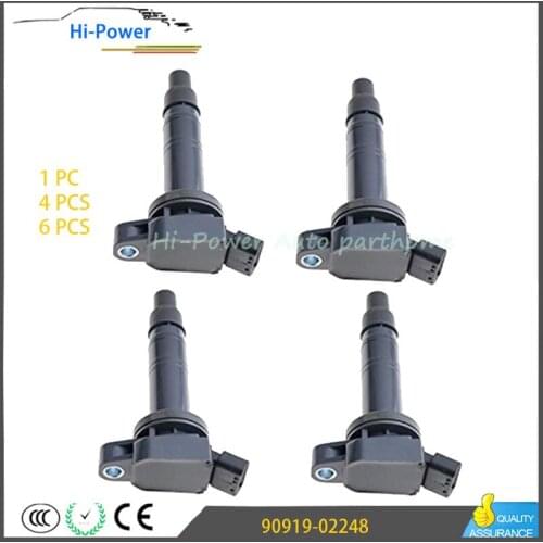 New 90919-02247 90919-02248 Ignition Coil for Corolla XRS Sedan 4-Door 2.4L Tacoma 4.0 4Runner 4.0 V6 2009/ Camry 2.4 L4 2AZFE