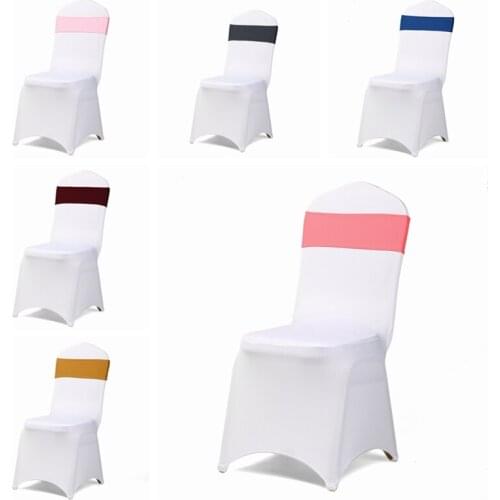 20 Colors Single layer Lycra Chair Band Spandex Chair Sashes For Stretch Chair Cover Wedding Event Party Decoration