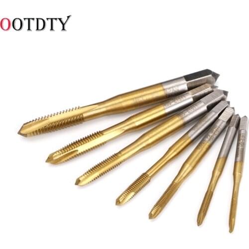 OOTDTY M2/M2.5/M3/M3.5/M4/M5/M6 HSS Metric Straight Flute Thread Screw Tap Plug Tap