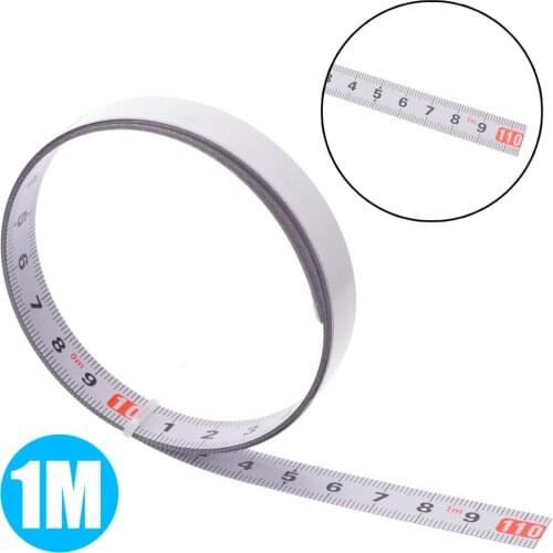 1/2/3/5M Self Adhesive Measuring Tool Miter Saw Track Tape Measure Metric Steel Ruler Gauging Tape
