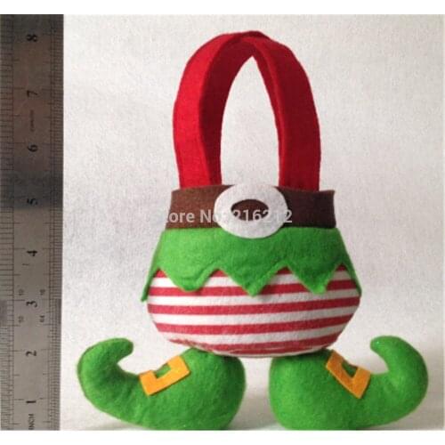 Elf pants style Candy Bags Christmas Gift Bag Xmas Bag for Children Christmas Decoration Supplies