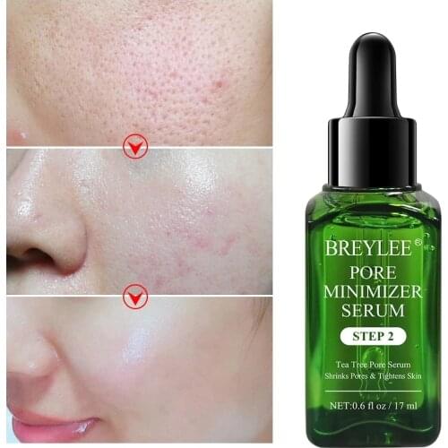 BREYLEE Shrink Pores Serum Pore Tightens Refining Moisturizing Essence Whitening Anti-aging Oil Control Facial Essence Skin Care
