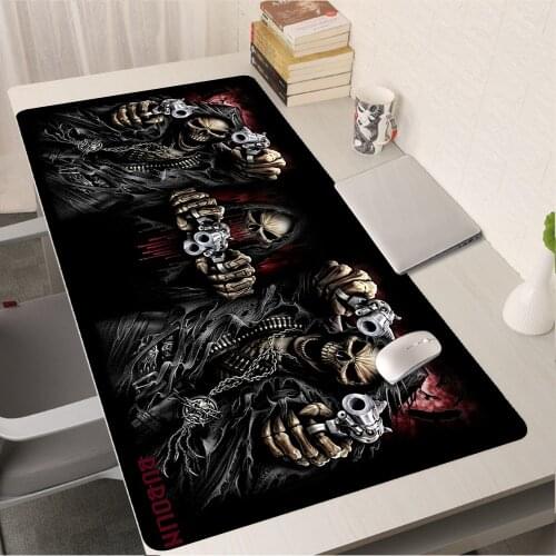 Dark Horror Skull Mouse Pad Gaming Accessories Large PC Laptop Gamer Mousepad Anime Kawaii Keyboard DeskMat For CS GO LOL Carpet