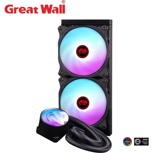 Great Wall CPU Cooler RGB PWM Water Cooling For Intel LGA1150 1151 1155 1156 775 AMD AM3 AM4 Cooler RGB CPU Cooler For PC