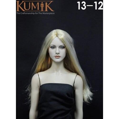 1/6 scale female head shape for 12" action figure doll accessories doll head carved not include the body,clothes and other 13-12