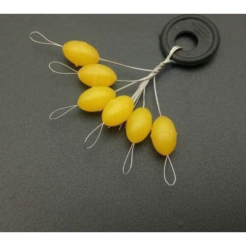 10set=60pcs Big Size Oval Fishing Float Space Beans Fix Stopper Floater Bobber Fishing Tool Connector Fishing Line Accessories