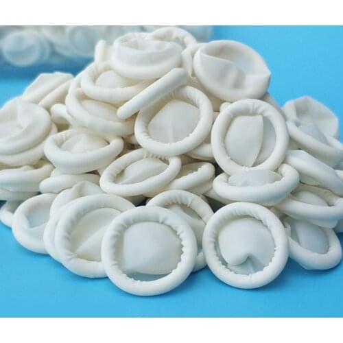 New 100PCS Disposable Latex Rubber Fingertips Hand Protector Gloves Anti Static Tattoo Beauty Nail Tool