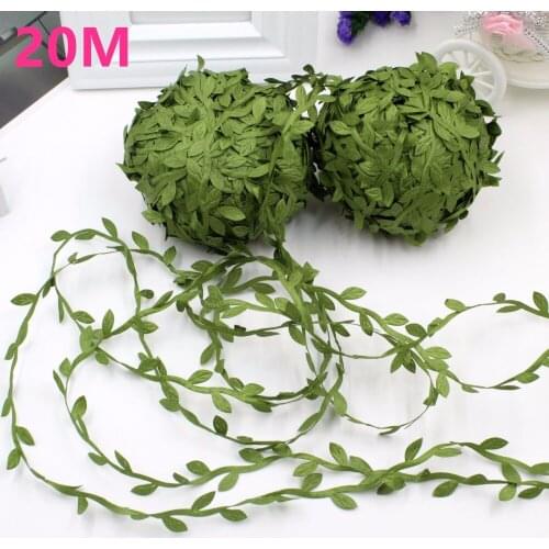 20 Meters Length Spring Autumn Flower Artificial Plant Green Garland Plant Rattan Leaves Home Decoration Wedding